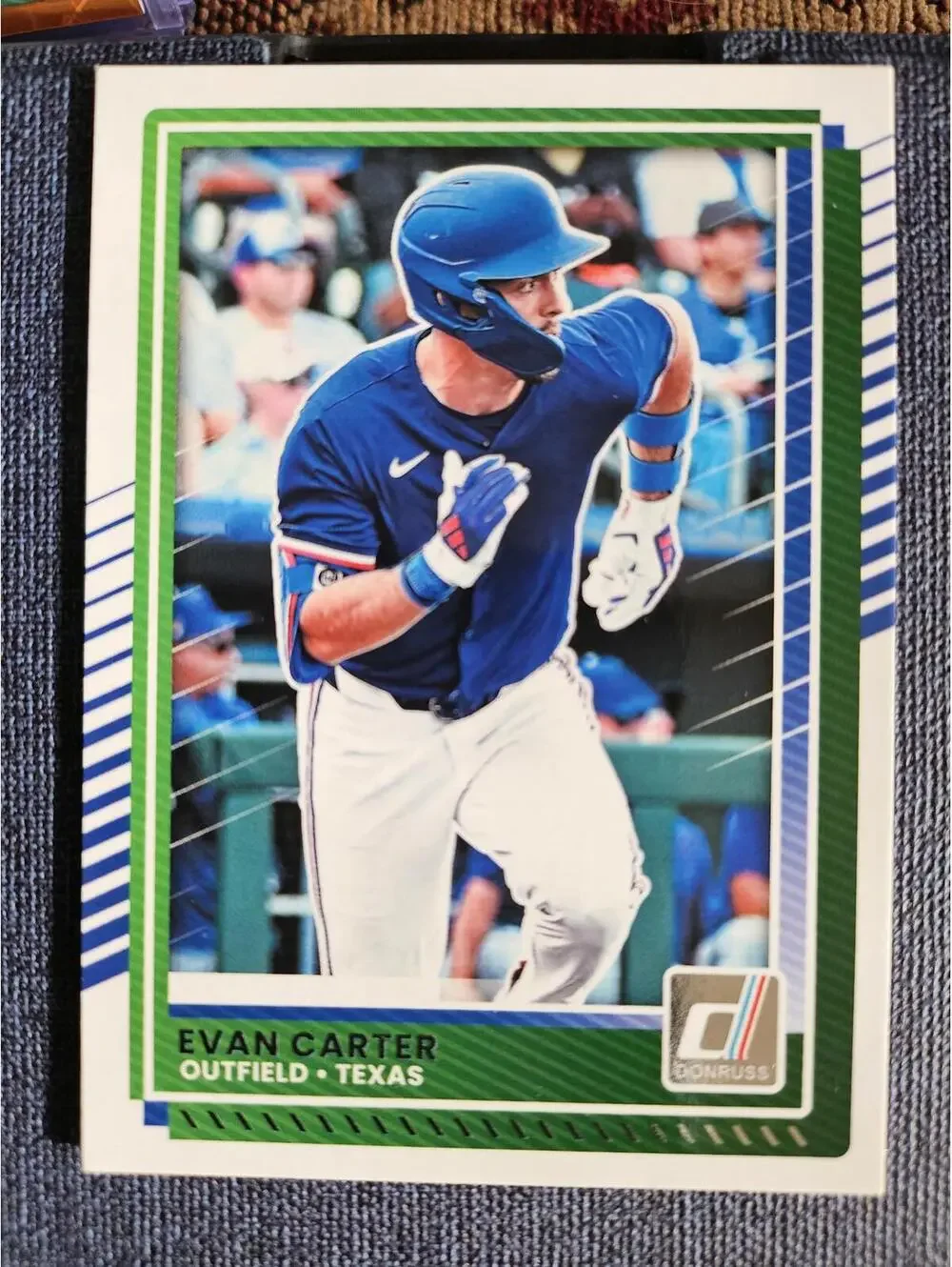 Evan Carter - 2025 Panini Donruss baseball - #77 - Rangers - RAW Mint